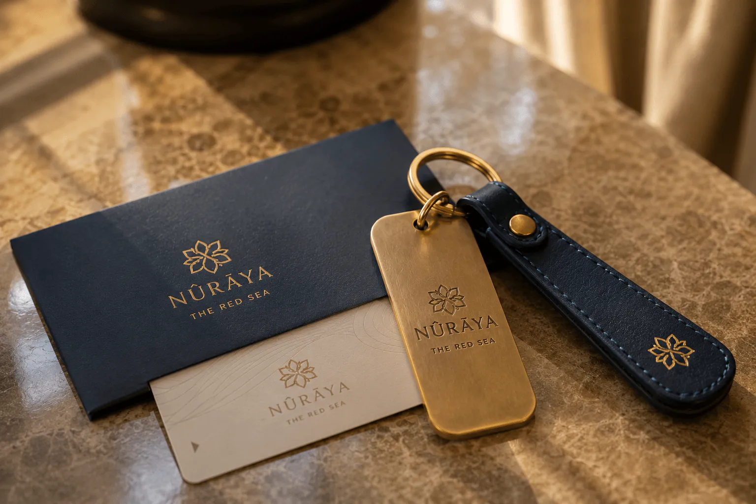 A luxury room key and card